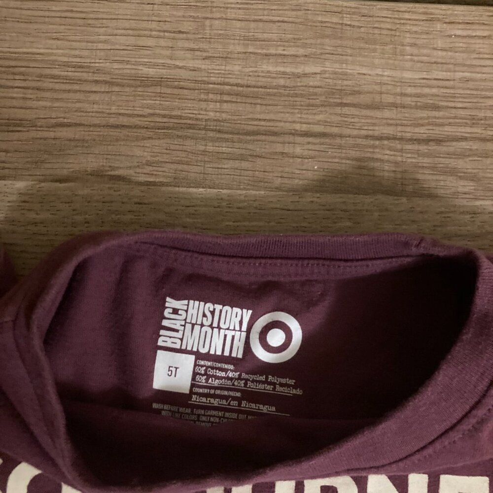Target Black History Month T Shirt 5T Purple Sojourner Garrett Phyllis Frederick - Picture 3 of 3